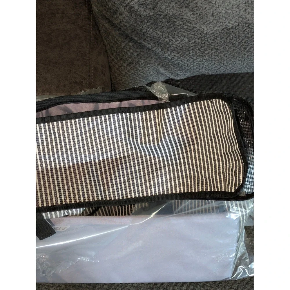 DO DO PET Soft Sided Pet Carrier Dog Cat Travel Bag Black Stripe Medium